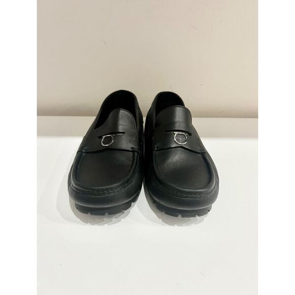 Ferragamo Driver with Gancini Ornament Loafer Shoes Black Men\'s Size 10.5 M main image 6